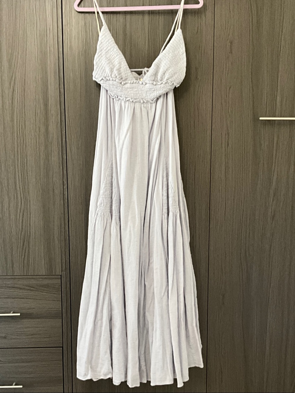 Free People Lavender Smocked Bust Maxi Dress